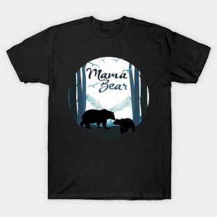 Mama Bear with Baby Cub in the Mountains T-Shirt